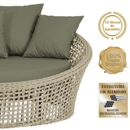 Chaise Hungria Alumínio Pintura Marrom Corda Náutica E13 Trama Original - 3
