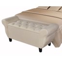 Ver imagem 1 de Recamier Baú para Cama Casal Ana 1,50m Retro Premium Closet Estofado Estilo Decorativo Cor Bege