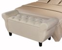 Ver imagem 1 de Recamier Baú para Cama Casal Ana 1,50m Retro Premium Closet Estofado Estilo Decorativo Cor Bege