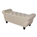 Ver imagem 3 de Recamier Baú para Cama Casal Ana 1,50m Retro Premium Closet Estofado Estilo Decorativo Cor Bege