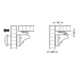 Kit 3 Fecho Magnético Safe Fix Invisivel 1 Puxador para Portas Hafele 253.50.020 235.50.020 - 8