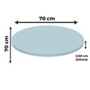 Ver imagem 3 de Mesa Bistrô Ferro Preto 111,50 Cm (alt) Disco Redondo Tampo Mdp Redondo 70 Cm (larg) X 2,50 Cm (alt
