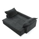 Ver imagem 7 de Sofá-Cama Coimbra 4 Lugares Reclinável 200cm Suede Preto Cialar Móveis