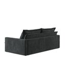 Ver imagem 3 de Sofá-Cama Coimbra 4 Lugares Reclinável 200cm Suede Preto Cialar Móveis