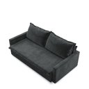 Ver imagem 2 de Sofá-Cama Coimbra 4 Lugares Reclinável 200cm Suede Preto Cialar Móveis