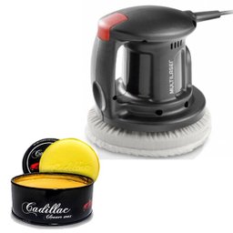 Kit Politriz Orbital Polidor Automotivo 12V Veicular Multilaser + Cera - 1 Kit Politriz Orbital Polidor Automotivo 12V Veicular Multilaser + Cera - 1