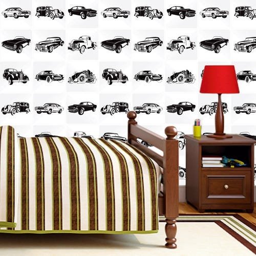 Papel De Parede Carros Antigos Vintage, Lavável 310x58cm - 3