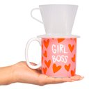 Ver imagem 2 de CANECA CILINDRICA COM COADOR LOVE CANECAS GIRL BOSS