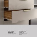 Ver imagem 2 de Alcão de Cozinha 120m Alba C/ Tampo Mdp 2 Portas 2 Gavetas - Amêndola Touch/ Nude Prime Tx Demóbile