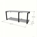 Ver imagem 2 de Prateleira Industrial Suspensa Estante Parede Nicho Branca Ferro e Madeira Suporte Pratileira