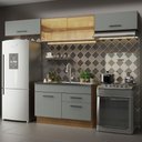 Ver imagem 1 de Armário de Cozinha Compacta 280cm Rustic/Cinza Agata Madesa 01