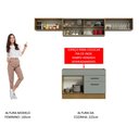 Ver imagem 6 de Armário de Cozinha Compacta 280cm Rustic/Cinza Agata Madesa 01