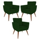 Ver imagem 1 de Kit 3 Poltronas Nina com Capitone - Verde