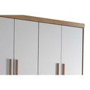 Ver imagem 5 de Guarda Roupa Solteiro Hawaii 4 Portas e 2 Gavetas c/ Pés Naturale/Grafite - Rufato