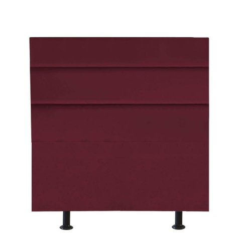 Cabeceira Estofada Argentina 100cm Solteiro para Cama Colchão Box Quarto Suede Bordô - Aurora Line