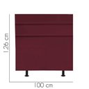 Ver imagem 2 de Cabeceira Estofada Argentina 100cm Solteiro para Cama Colchão Box Quarto Suede Bordô - Aurora Line