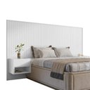 Ver imagem 3 de Cabeceira para Cama de King Florença com 2 Mesas de Cabeceira Branco