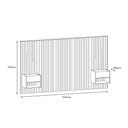 Ver imagem 2 de Cabeceira para Cama de King Florença com 2 Mesas de Cabeceira Branco