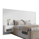 Ver imagem 3 de Cabeceira para Cama de King Florença com 2 Mesas de Cabeceira Branco