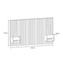 Ver imagem 2 de Cabeceira para Cama de King Florença com 2 Mesas de Cabeceira Branco