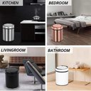 Ver imagem 6 de Lixeira Inox Automatica Sensor Inteligente 12 Litros Branca Grande Cozinha Banheiro Cesto Lixo