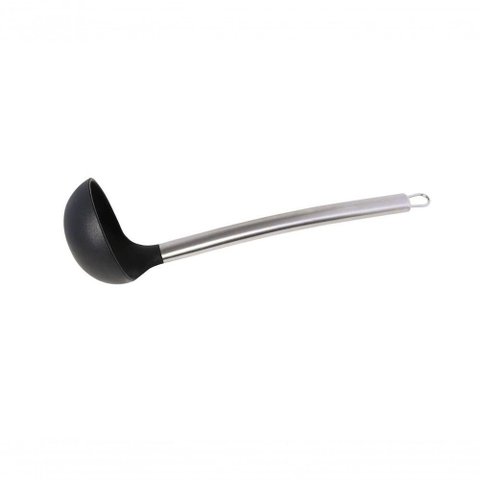 Jogo 2 Conchas Silicone Cabo Inox Preto 30,5 Cm Mimo Style