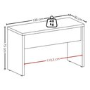 Ver imagem 3 de Mesa Escritorio 120 cm e Balcao 2 Portas 70 cm Olmo Branco Artany