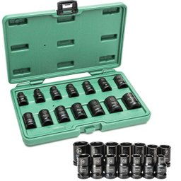 Jogo de Soquete de Impacto 10 a 24mm Sata 14 Peças ST34397T ST34397T - 1