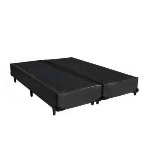 Cama Box Queen Colchão Mola Ensacada Belos Sonhos + Box Sintético 66x158x198 Preto