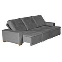 Ver imagem 1 de Sofá Modular 6 Lugares 3.05M Retrátil E Reclinável Cinza