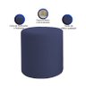 Kit 2 Puffs Beca Cilindro Boucle Live - 7 Decor Azul Marinho - 3