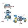 Triciclo Infantil de Passeio 3 Rodas com Empurrador Azul - Azul - 3