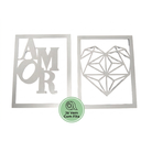 Ver imagem 4 de Par Quadro Coração Amor 3mm