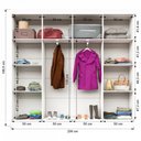 Ver imagem 3 de Guarda-roupa Casal Ele e Ela 8 Portas 8 Prateleiras Malbec - Panorama Móveis