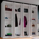 Ver imagem 4 de Guarda-roupa Casal Ele e Ela 8 Portas 8 Prateleiras Malbec - Panorama Móveis