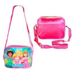 Conjunto Mochila Escolar Infantil Princesas de Rodinhas Pink - 3