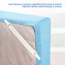 Ver imagem 5 de Kit 4 Prendedores de Elástico Esticador Presilha Lençol Cama
