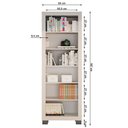 Ver imagem 2 de Armário Multiuso Valdemóveis Flex C/5 Prateleiras/Pés Branco