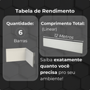 Ver imagem 6 de Kit 6 Rodapés Poliestireno 10cm X 2m Acabamento Moderno