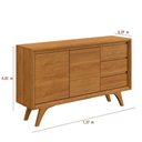 Ver imagem 6 de Buffet Piazza 2 Portas Pés Madeira Maciça - Mavaular