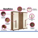 Ver imagem 6 de Guarda Roupa Casal 6PTAS c/Esp Pés Buriti Areia S. Andirá