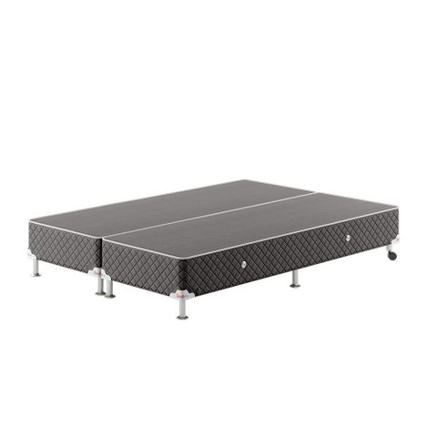 Base Box Bipartido Queen Spubio Spu+ Incofal Marrom 158x198x36cm