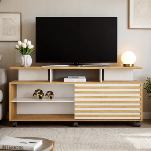 Rack para TV até 55 Polegadas 150cm 1 Porta de Correr Star