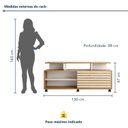 Ver imagem 3 de Rack para TV até 55 Polegadas 150cm 1 Porta de Correr Star