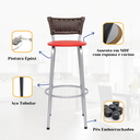 Ver imagem 5 de Kit 3 Bancos Alto Tamborete para Balcão Junco Argila Àrea de Lazer Ilha Bancada bar Churrasqueira
