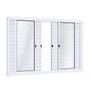 Ver imagem 2 de Janela de Aço Veneziana de Correr 120x150cm 6 Folhas com Vidro Riobras