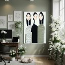 Ver imagem 1 de Quadro Decor Grupinho de Três 70x50cm Mold Preta