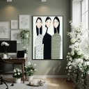 Ver imagem 2 de Quadro Decor Grupinho de Três 70x50cm Mold Preta
