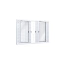 Ver imagem 2 de Janela de Aço Veneziana 100x200cm 6 Folhas com Grade Quadrada e Vidro Riobras