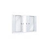 Janela de Aço Veneziana 100x200cm 6 Folhas com Grade Quadrada e Vidro Riobras - 2